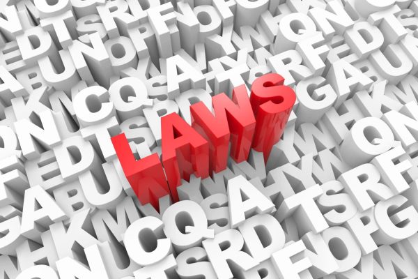 laws 3d word on alphabet
