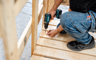 makita drill on timber frame