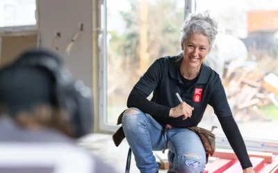 niamh working on a site as a nzcb member